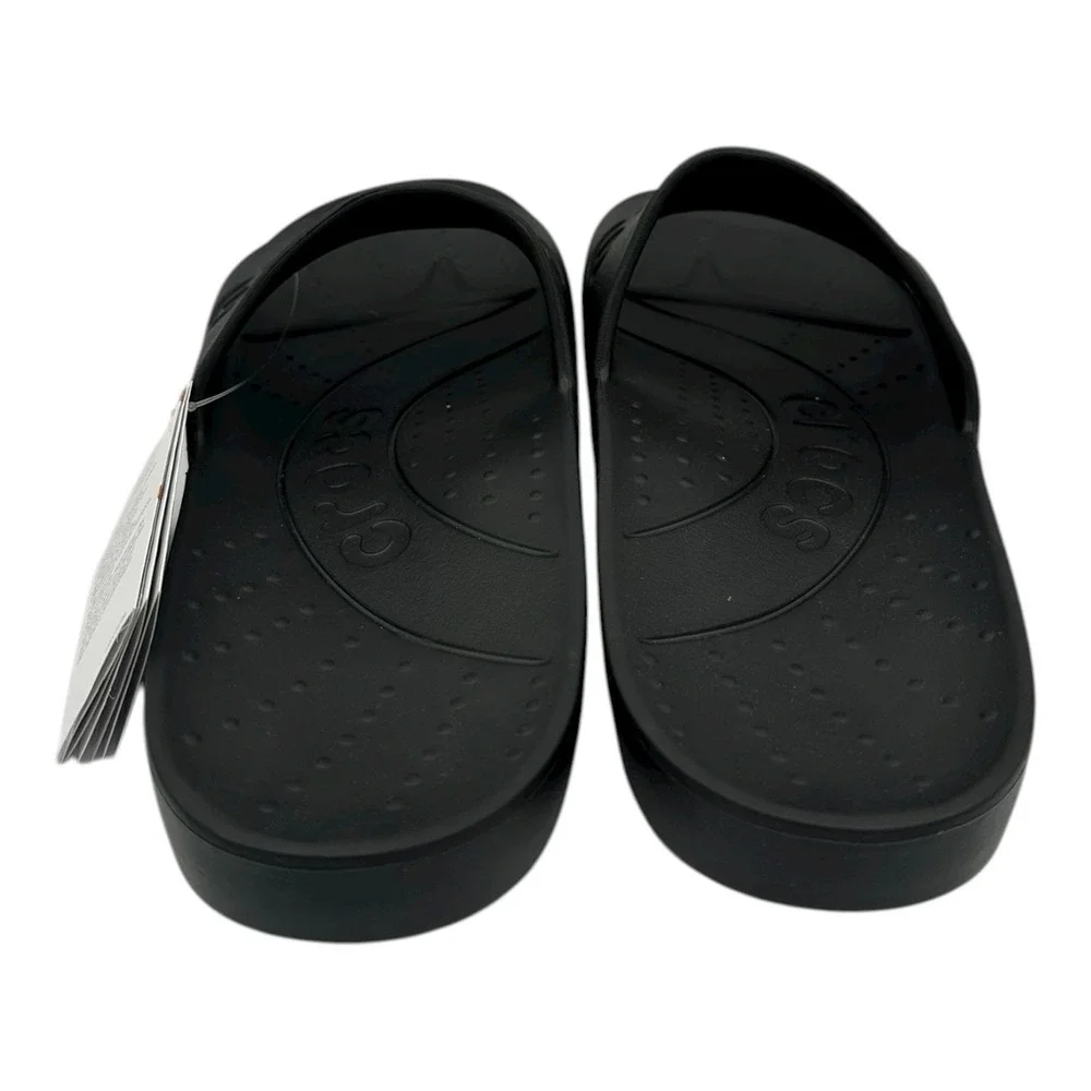 Crocs Slides Men's Size 13‎ Black Sandals Slip On Flip Flops 210088-001 NWT